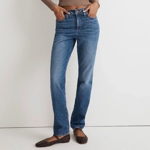Madewell The Perfect Vintage Jean - Straight Leg - Medium Blue Wash - Size 26 - Picture 4 of 14